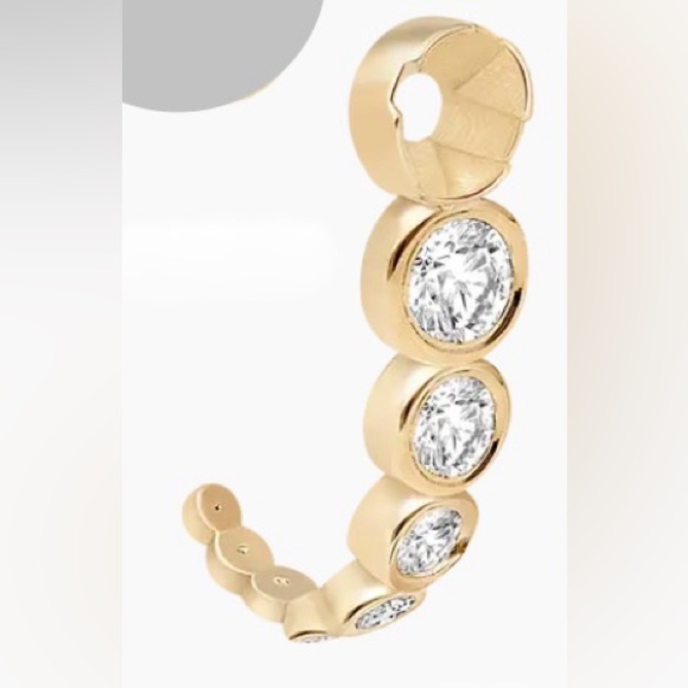 Romy Elegant Gold and Diamond Earring Add-Ons. (Studs not included)